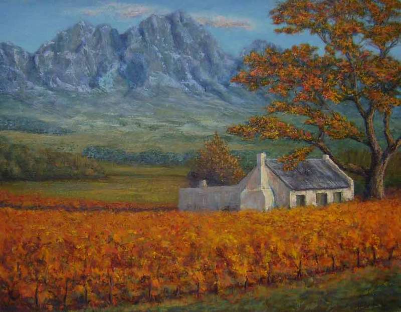 Vines and tree, 609 x 457mm, acrylic on canvas board
