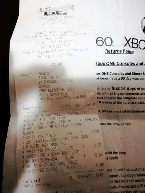 **SPOTLESS**LATEST XBOX 1 500GB WITH BALANCE OF GUARANTEE PLUS SHADOW OF MORDOR GAME