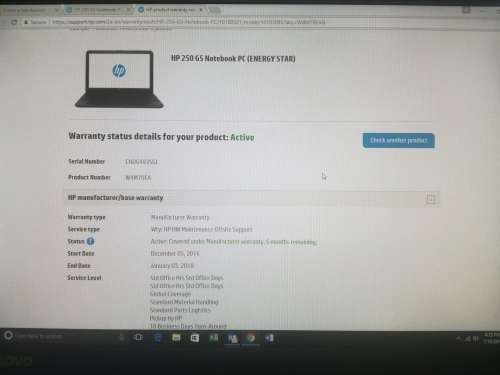 *New condition*HP 250 G5 Notebook*6TH GENERATION*CELERON N3060*WARRANTY 2018*4GB RAM*500GB HDD*