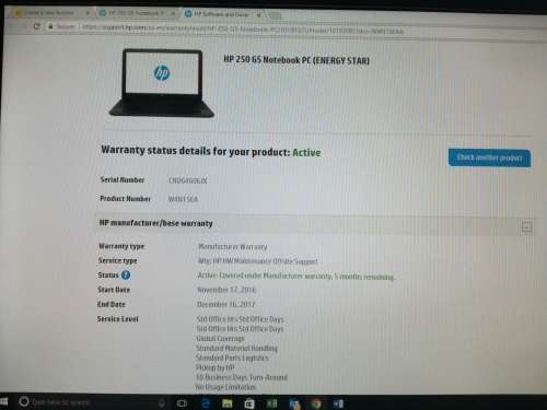*New Condition*HP 250 G5*i5-6200U*6TH GEN*In Warranty*Full HD1920X1080*4GB DDR4*DTS SOUND*