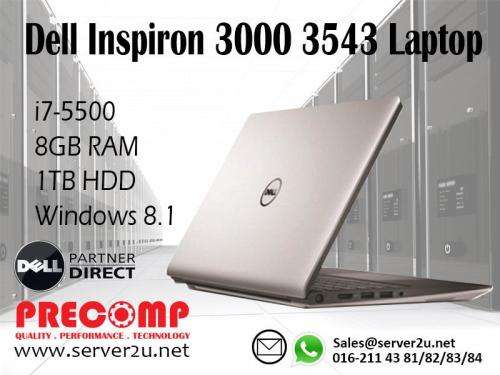 ***Monstrous Spec***DELL INSPIRON 15 3543 SERIES*i5-5200U*8GB RAM*1000GB HARD DRIVE*TRUELIFE DISPLAY