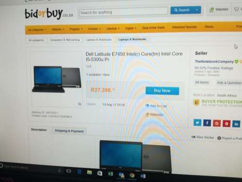 1ST BID TAKES**Monstrous Spec**DELL ULTRABOOK E7450*R28000 RETAIL*i5-5200U*8GB RAM*256GB SSD*4G LTE*