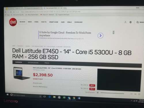 1ST BID TAKES**Monstrous Spec**DELL ULTRABOOK E7450*R28000 RETAIL*i5-5200U*8GB RAM*256GB SSD*4G LTE*