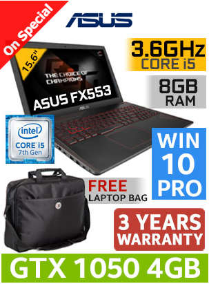 *VOTED BEST GAMER 2017*LATEST 7TH GEN*ASUS FX553V*NVIDIA GTX 4GB 1050*WARRANTY*FULL HD*