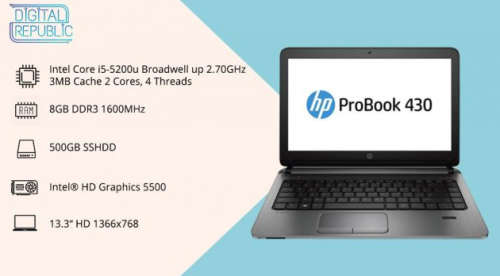 *Little Business Master*HP PROBOOK 430 G2*i5-5200U**4GB RAM*500GB HDD*HD DISPLAY*
