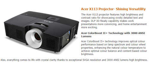 AS NEW*ACER PROJECTOR X113*2800LUMENS*SCHOOL OR BUSINESS*