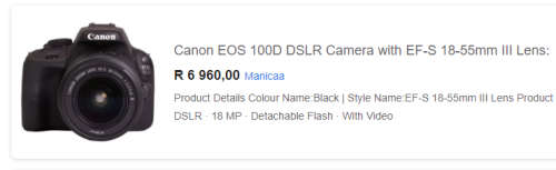 AS NEW*CANON 100D SLR*CANON 18-55 LENS*18MP*DIGIC 5*4.0FPS*2 X BATTERIES*