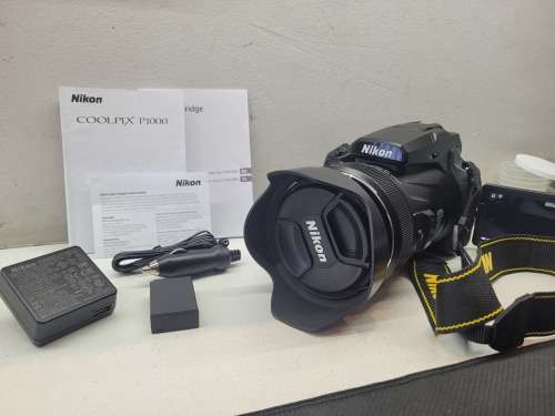 AS NEW!*R25K RETAIL*NIKON P1000 SUPERZOOM*4K UHD*24-3000MM*