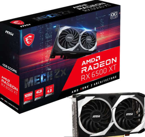 *BRAND NEW*MSI AMD RADEON RX6500 XT*4GB GDDR6*1080P GAMING*PCIe SUPPORT*WARRANTY