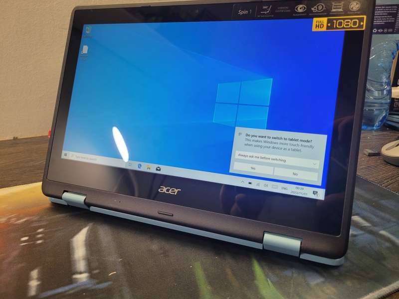 *WHAT A BEAUTY!*ACER SPIN 1*N3350*4GB RAM*256GB SSD*TOUCHSCREEN*360`FLIP*FHD*