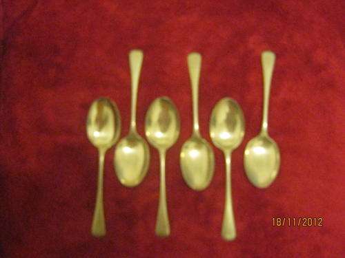 Set of 6 Nickel Silver Plated Table Spoons "Silvawhyte"