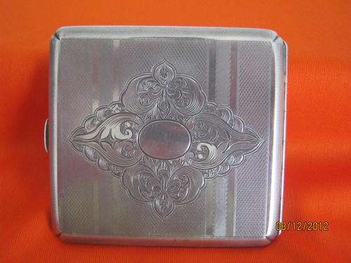 A Stunning Silver Cigarette Case