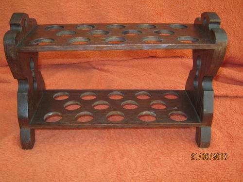 A Vintage Wooden Farmhouse Egg Rack