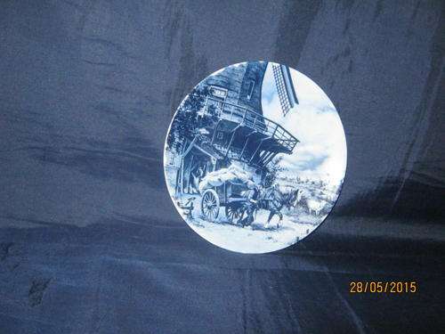 Delft Wall Plate Ter Steege Hand decorated "Horse and cart"