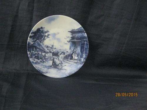 Delft Wall Plate Ter Steege Hand decorated "Sheep shearing"