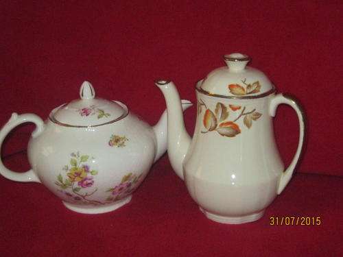 Royal Swan Teapot and Alfred Meakin Coffee Pot