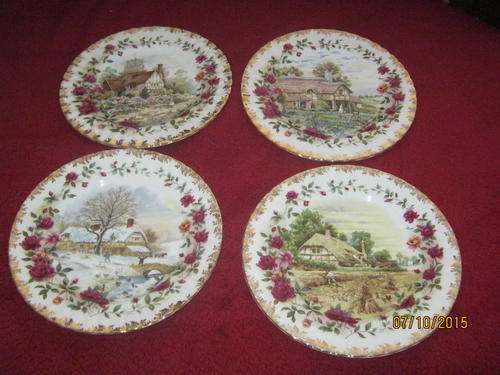 Royal Albert "Four Seasons" Collection of 4 plates depicting the four seasons