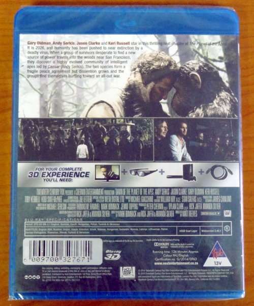 Dawn Of The Planet Of The Apes [Blu-ray 3D]