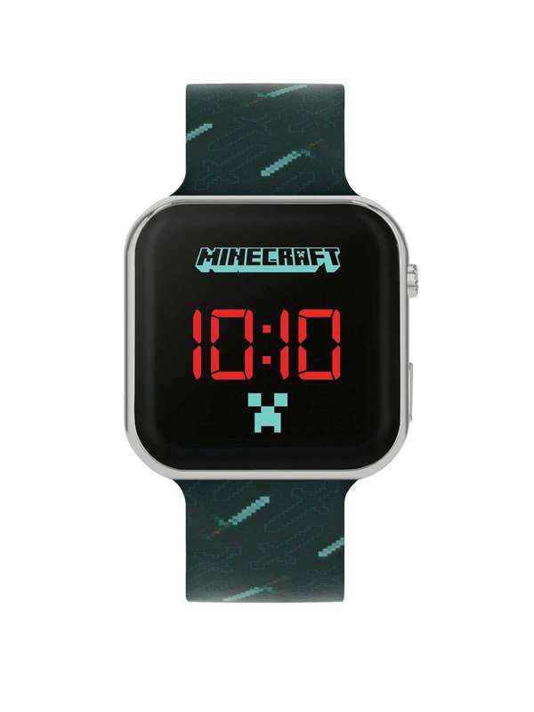 Peers Hardy - Minecraft Black Strap LED Kids Watch
