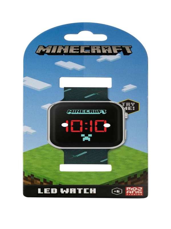 Peers Hardy - Minecraft Black Strap LED Kids Watch