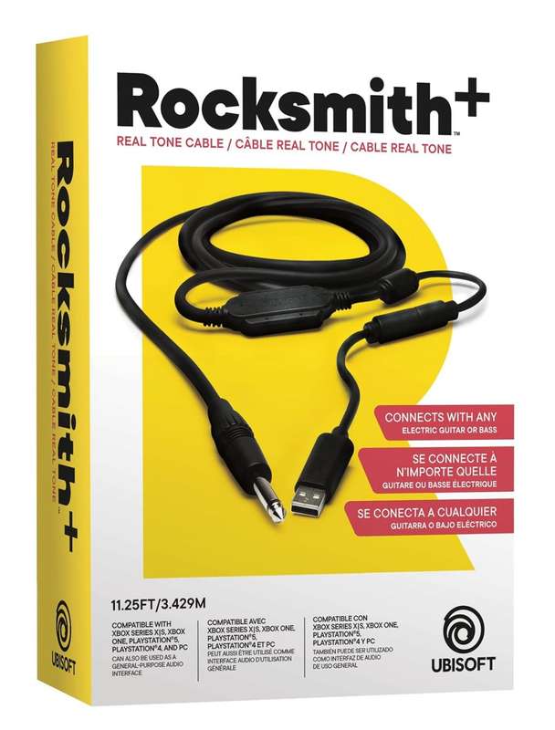 Ubisoft Rocksmith Real Tone Cable for PC, PS3, PS4, & Xbox 360, Xbox One, Xbox X|S