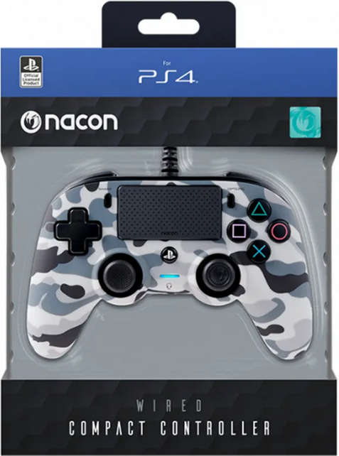 Nacon Wired Compact Controller for PlayStation 4 - Camo Grey