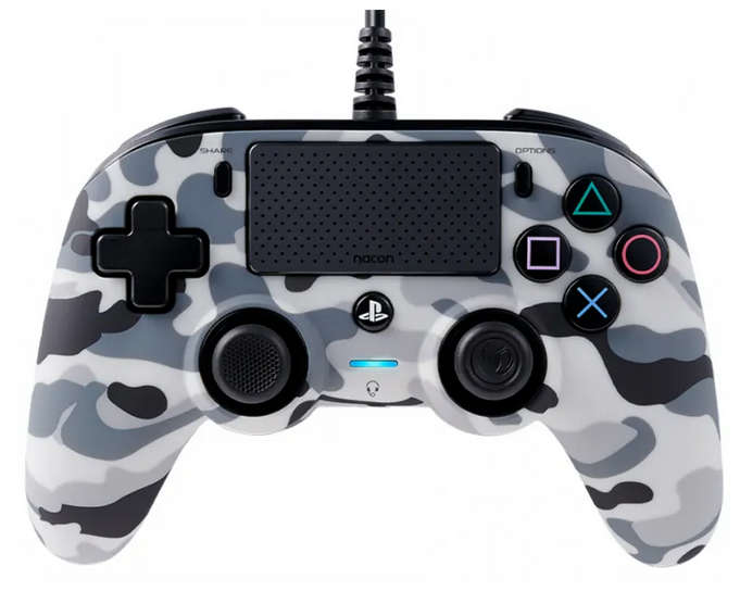 Nacon Wired Compact Controller for PlayStation 4 - Camo Grey