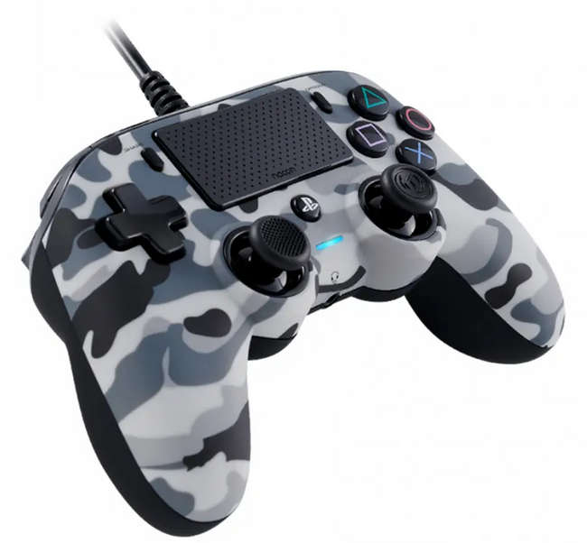 Nacon Wired Compact Controller for PlayStation 4 - Camo Grey
