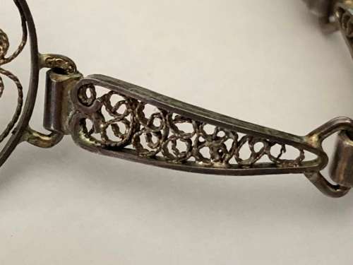 ANTIQUE DELFT & SILVER PLATED BRACELET - PERFECT CONDITION