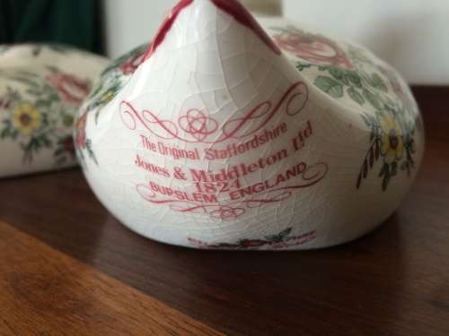 Pair of Jones & Middleton Burslem England - Country Rose - Porcelain Ducks