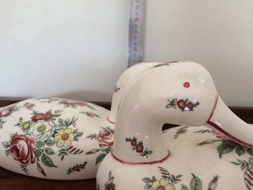 Pair of Jones & Middleton Burslem England - Country Rose - Porcelain Ducks