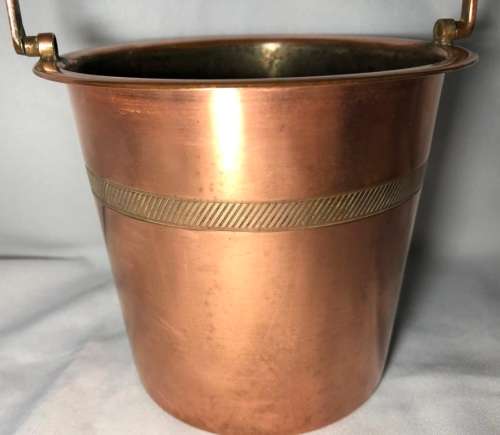 VINTAGE COPPER BUCKET - RHOSIL - 120mmx120mm