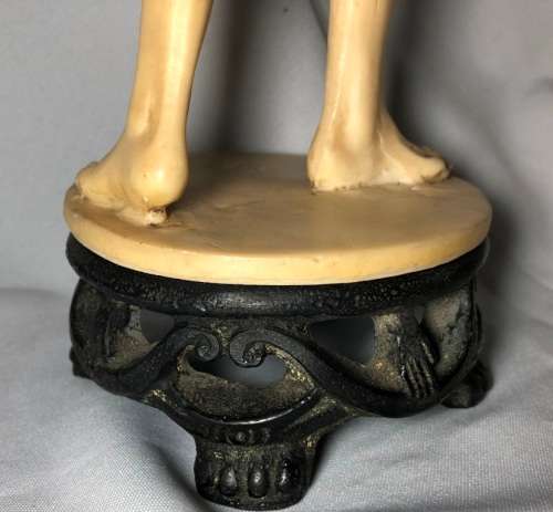 HAND CARVED STATUE OF A MAN STANDING 38cm HIGH