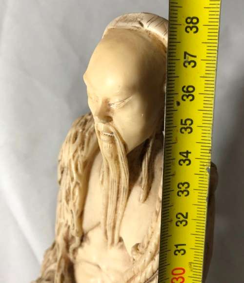 HAND CARVED STATUE OF A MAN STANDING 38cm HIGH