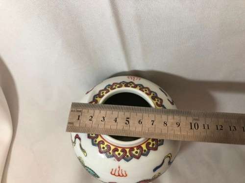 VERY UNIQUE 1960`s ZHONGGUOZ JINGDEZHEN PORCELAIN GINGER JAR