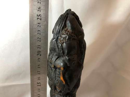 HIGHLY DETAILED HAND CARVED WOOD STATUE OF A WOMAN 25cm