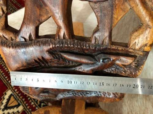 HAND CARVED FOLD-UP CHAIR