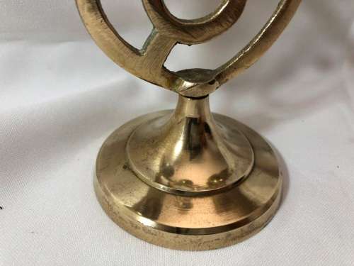 VINTAGE BRASS CANDLE HOLDER 19X13CM
