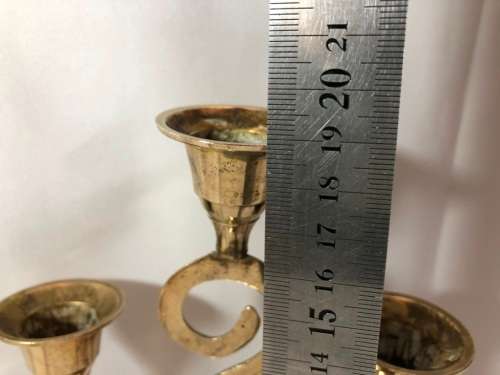 VINTAGE BRASS CANDLE HOLDER 19X13CM