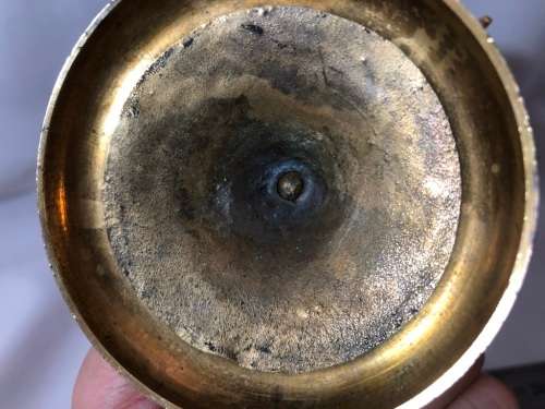 VINTAGE BRASS CANDLE HOLDER 19X13CM