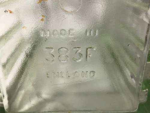 VINTAGE EXIDE GLASS BATTERY JAR - PERFECT CONDITION - MADE IN ENGLAND 383F
