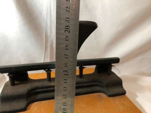 VINTAGE CAST IRON and WOOD A4 PAPER HOLE PUNCH