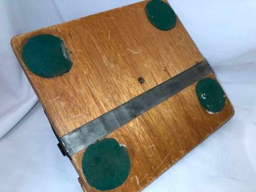 VINTAGE CAST IRON and WOOD A4 PAPER HOLE PUNCH