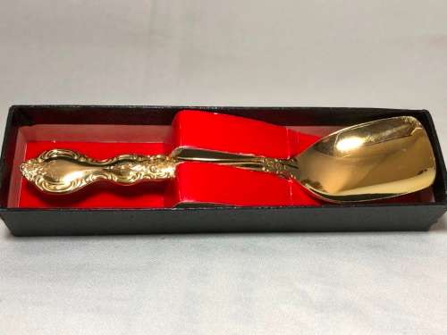 24 CT GOLD PLATED SUGAR SPOON