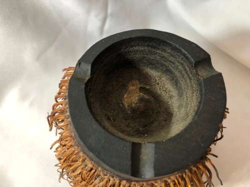 INTRESTING CARVED HEAD WITH BEARD AS AN ASHTRAY(NEVER USED)