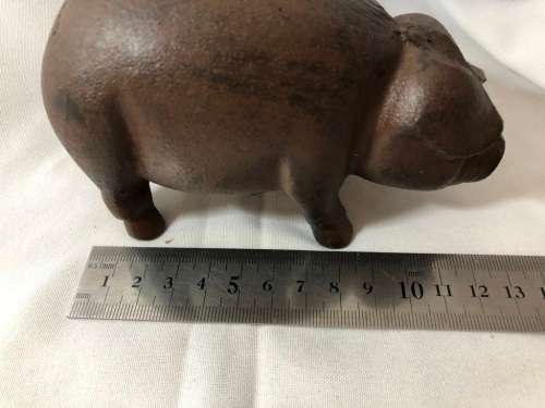 VINTAGE CAST IRON PIGGY BANK