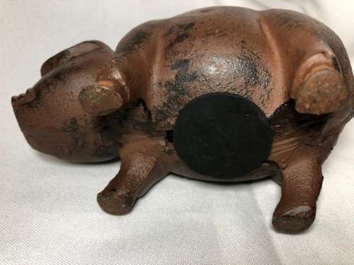 VINTAGE CAST IRON PIGGY BANK