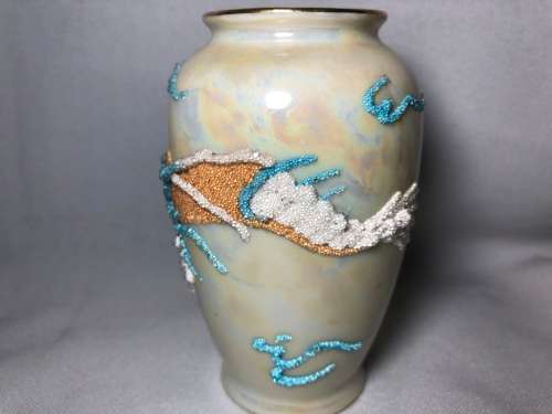 3 VERY UNIQUE ORIENTAL MORIAGE SATSUMA PORCELAIN VASES