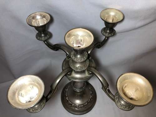 SILVER PLATED CANDELABRAS