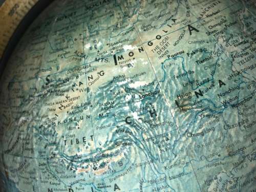 VINTAGE REPLOGLE GLOBE - DIAMETER 29CM